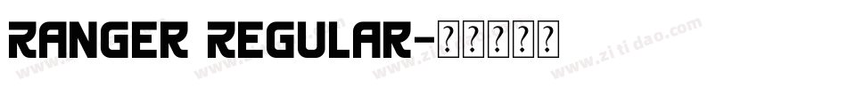 Ranger Regular字体转换